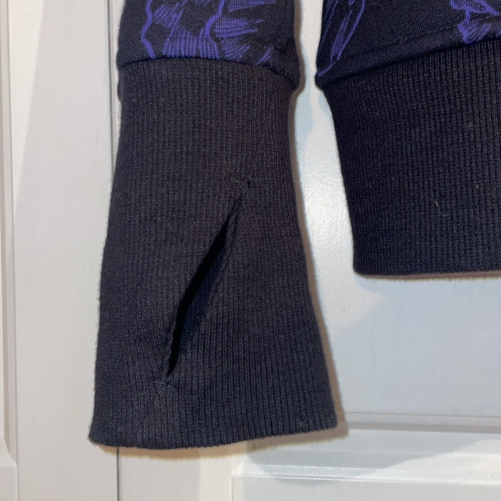 Athleta Purple/Black Jacket w/Hoodie- Small - Picture 4 of 6
